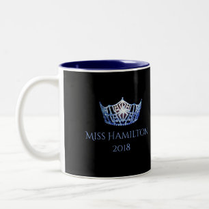 Miss America style Custom Name Blue Crown Mug