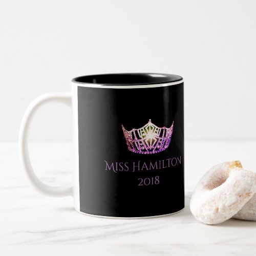 Miss America style Custom Name Orchid Crown  Mug