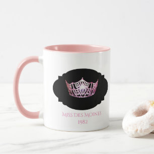 Miss America style Custom Name Pink Crown Mug
