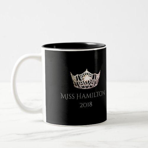 Miss America style Custom Name Silver Crown  Mug