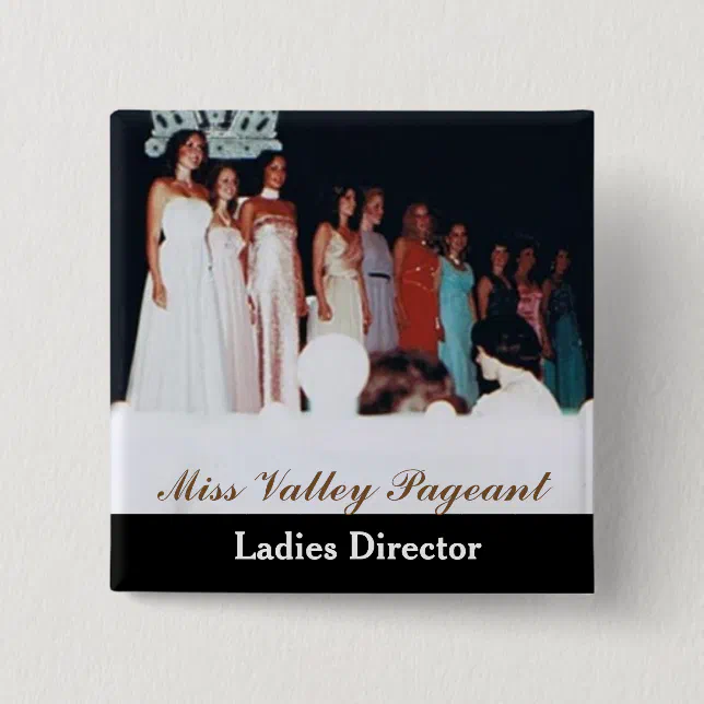 Pageant Button Ribbon Miss America Style Custom Pageant Buttons | Zazzle