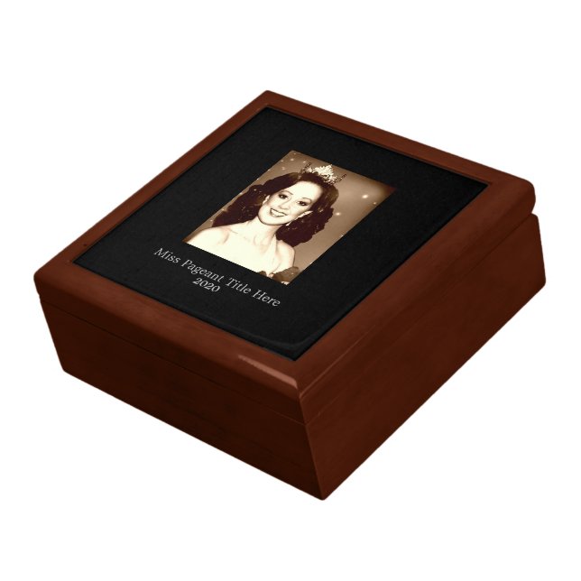Miss America style Custom Photo & Date Trinket Box (Side)
