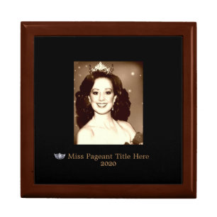 Miss America style Custom Photo & Date Trinket Box