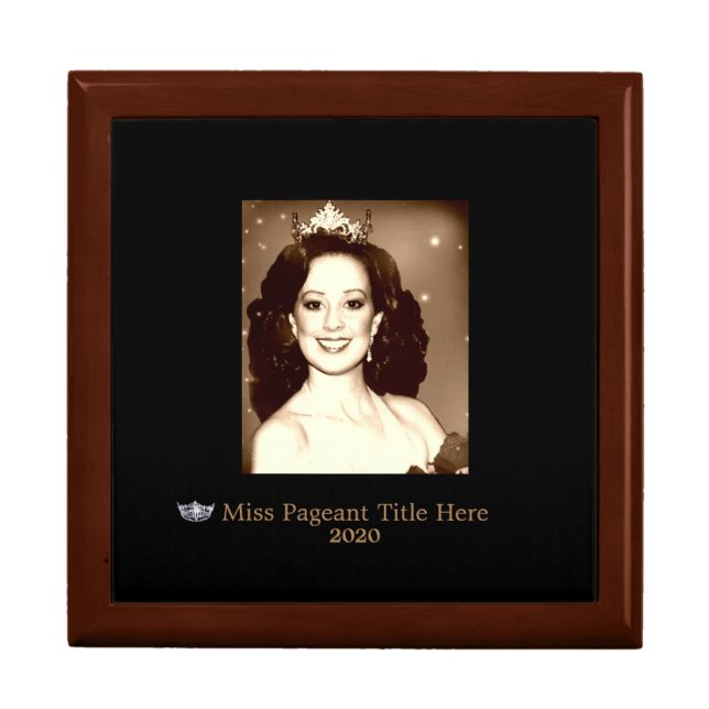 Miss America style Custom Photo & Date Trinket Box (Front)