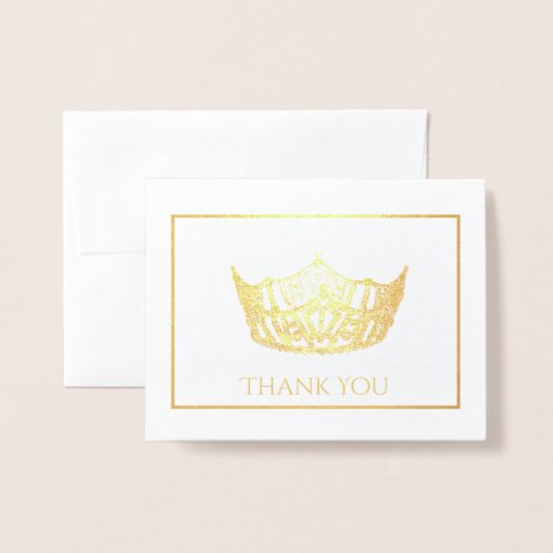 Miss America Style Foil Crown Card