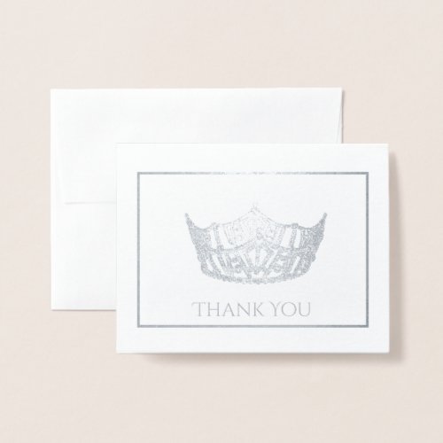 Miss America Style Foil Crown Card