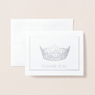 Miss America Style Foil Crown Card