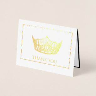 Miss America Style Foil Crown Card
