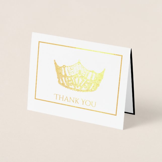 Miss America Style Foil Crown Card (Front)