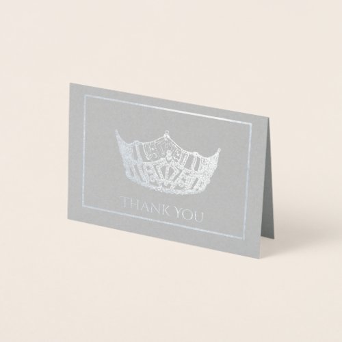 Miss America Style Foil Crown Mini Card