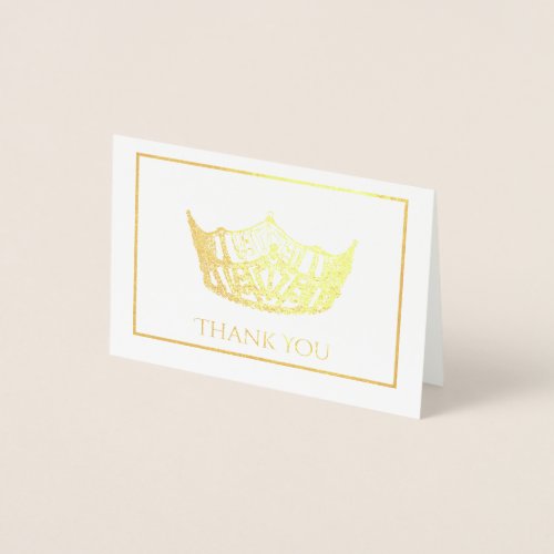 Miss America Style Foil Crown Mini Card