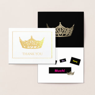 Miss America Style Foil Crown-with Greeting Card
