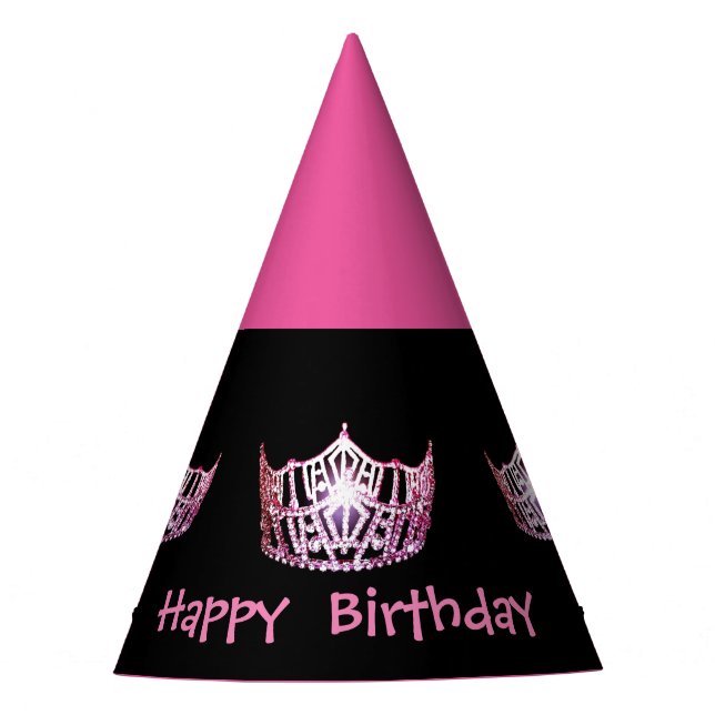 Miss America style Girls Crown Party Hat (Front)