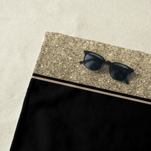 Miss America style Glitter Pageant Beach Towel