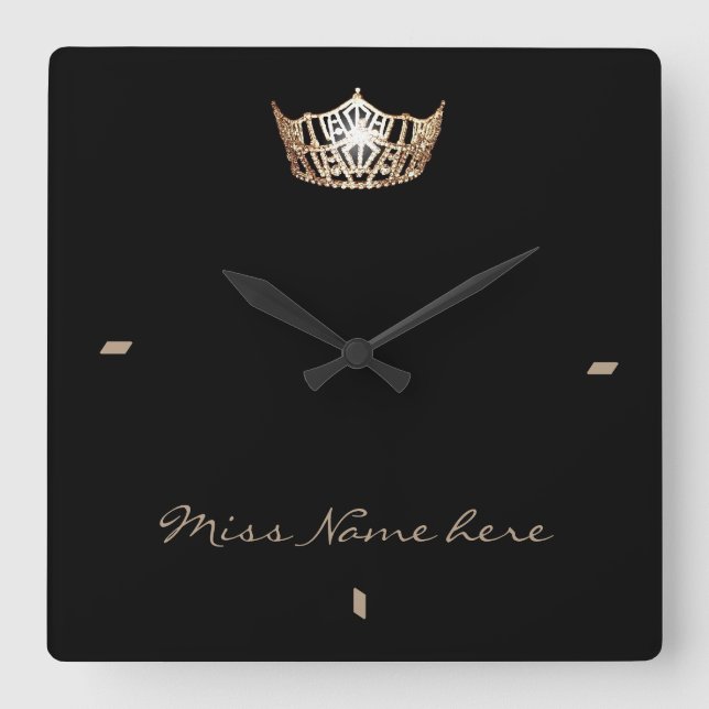 Miss America style Gold Crown Clock (Front)
