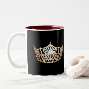 Miss America style Gold Crown Mug