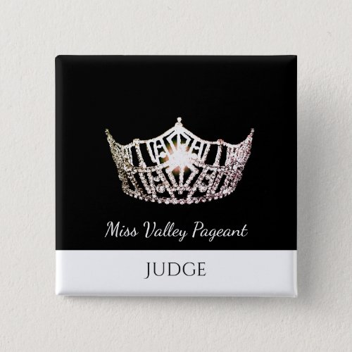 Miss America Style Judges Custom Button Pin