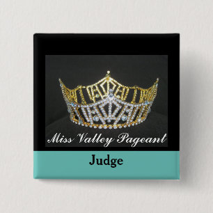 Miss America Style Judges Custom Button Pin