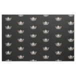 Miss America style Large Crown Pattern Fabric