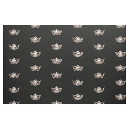 Miss America style Large Crown Pattern Fabric
