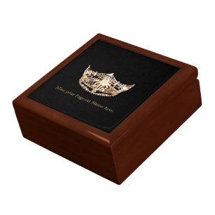Miss America style Large Custom Crown Trinket Box