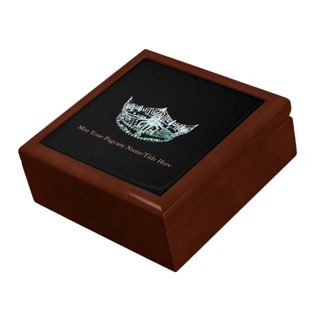 Miss America style Large Custom Crown Trinket Box (Side)