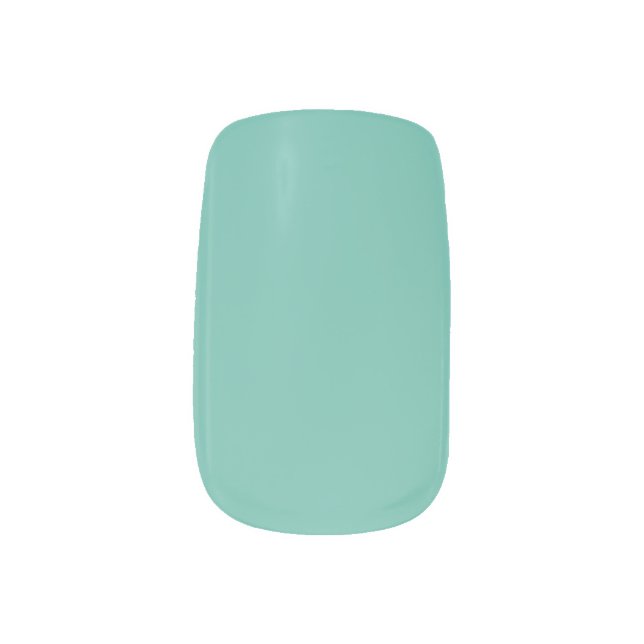 Miss America style Minx Nails Teal Minx Nail Wraps (Left Thumb)