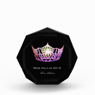 Miss America style Orchid Crown Acrylic Award