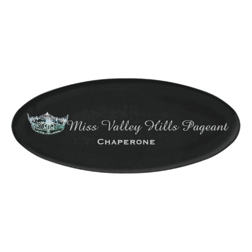 Miss America Style Oval Custom Name Tag