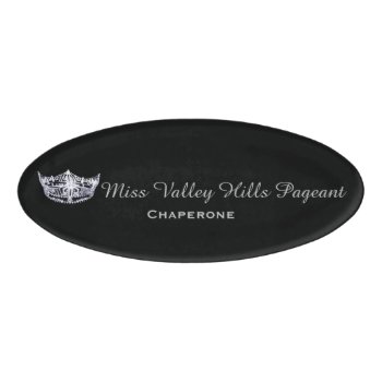 Miss America Style Oval Custom Name Tag by photographybydebbie at Zazzle
