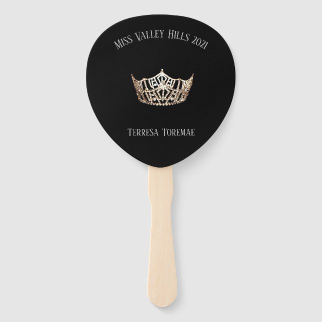 Miss America Style Paddle Fan (Front)