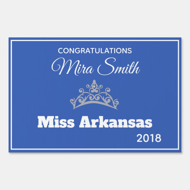 Miss America style Pageant Congrats Yard Sign (Front)