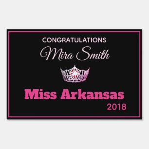 Miss America style Pageant Congrats Yard Sign