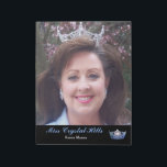 Miss America style Pageant Crown Autograph Pad<br><div class="desc">Hey pageant royalty this autograph pad is perfect to use at all your autograph signing appearances.
Shown with a black accent strip with a image of a Miss America style gleaming crown.
Customize this pad and change the photo to yours and change to your title.</div>