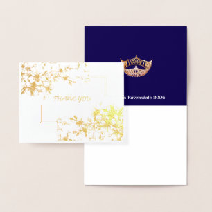 Miss America Style Pageant Crown Cherry Blossom Foil Card