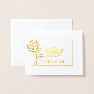 Miss America Style Pageant Crown Foil Card