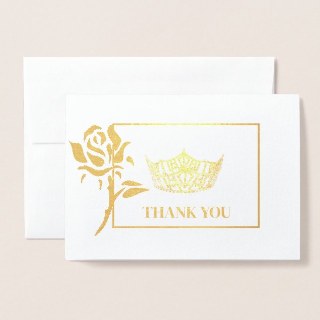Miss America Style Pageant Crown Foil Card (Front With Envelope)