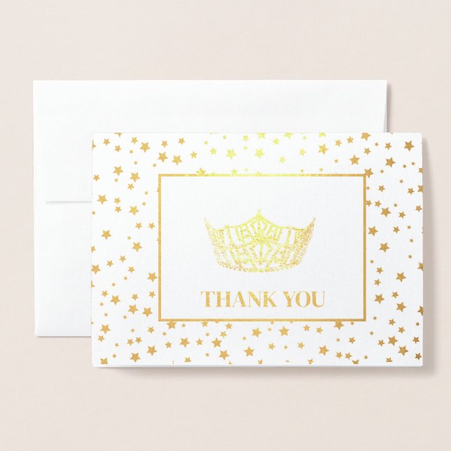 Miss America Style Pageant Crown Foil Card (Front With Envelope)