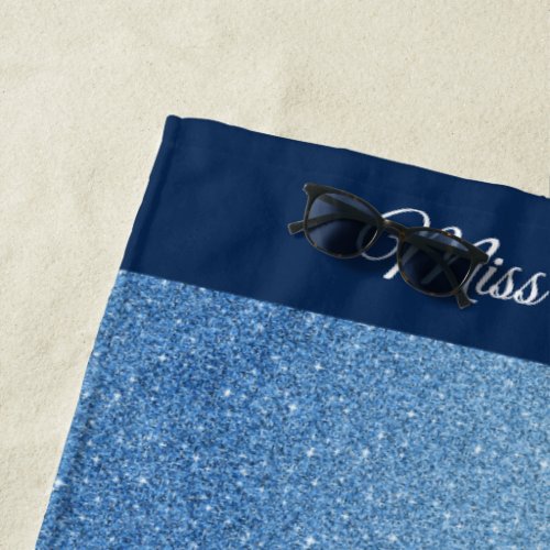 Miss America style Pageant Glitter Beach Towel