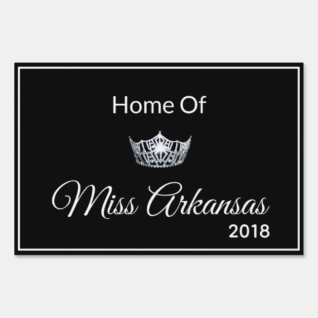 Miss America style Pageant Home Of Yard Sign (Front)