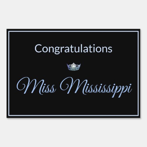 Miss America style Pageant Home Of Yard Sign_Large Sign