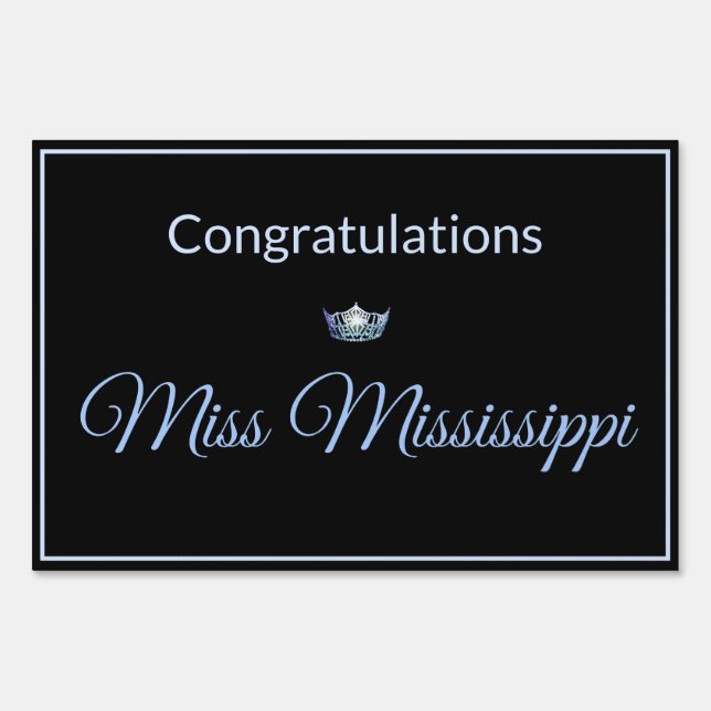 Miss America style Pageant Home Of Yard Sign-Large Sign (Front)