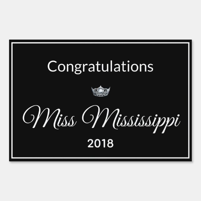 Miss America style Pageant Home Of Yard Sign-Large Sign (Front)