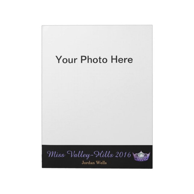 Miss America style Pageant Photo Autograph Pad (Rotated)