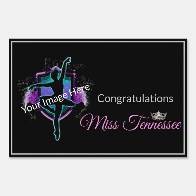 Miss America style Pageant Photo Yard Sign-Large Sign (Front)