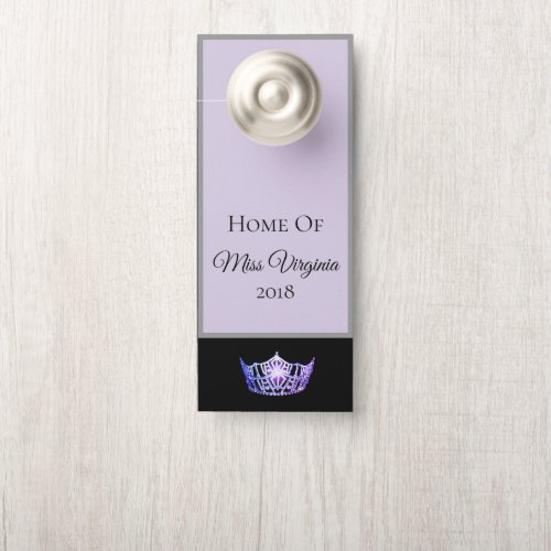 Miss America style Pageant PRPLE Crown Door Hanger