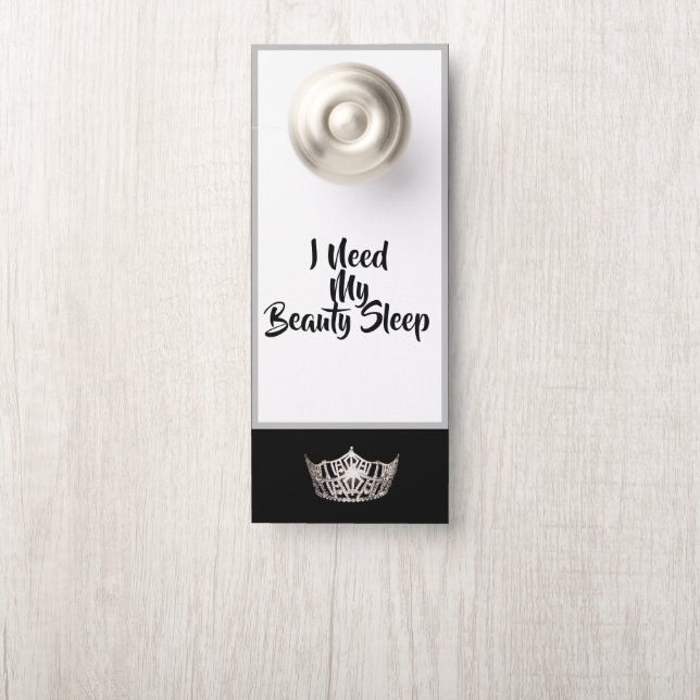 Miss America style Pageant SLVR Crown Door Hanger (On Knob)