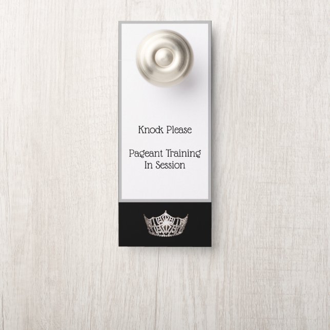 Miss America style Pageant SLVR Crown Door Hanger (On Knob)