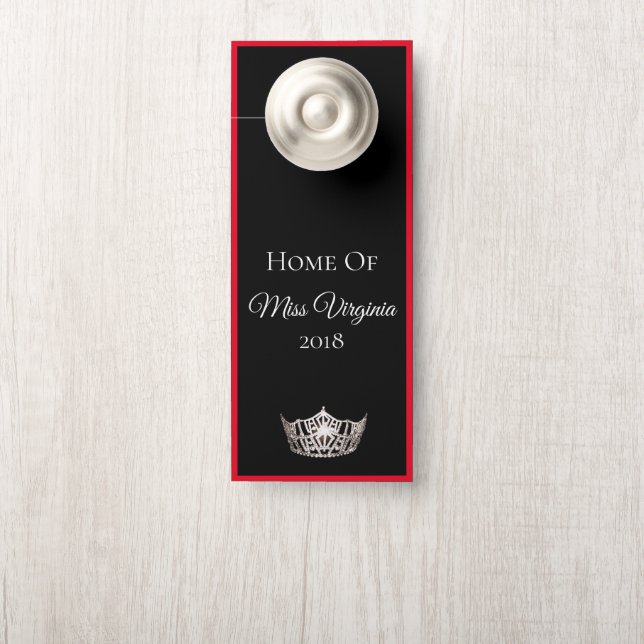 Miss America style Pageant SLVR Crown Door Hanger (On Knob)