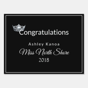 Miss America style Pageant Yard Sign